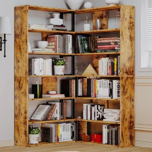 Large Corner, 6-Tier Bookshelves